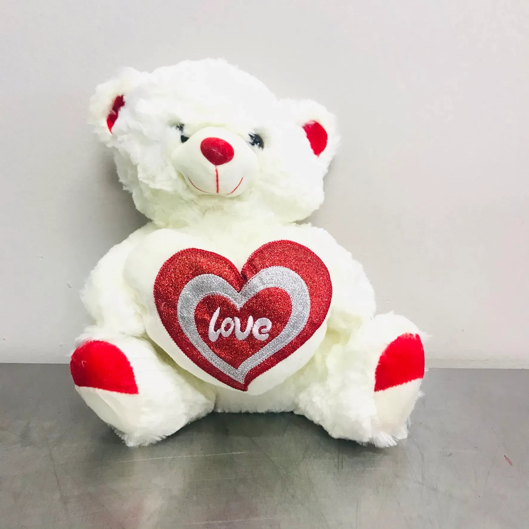 "Love" White Teddy Bear