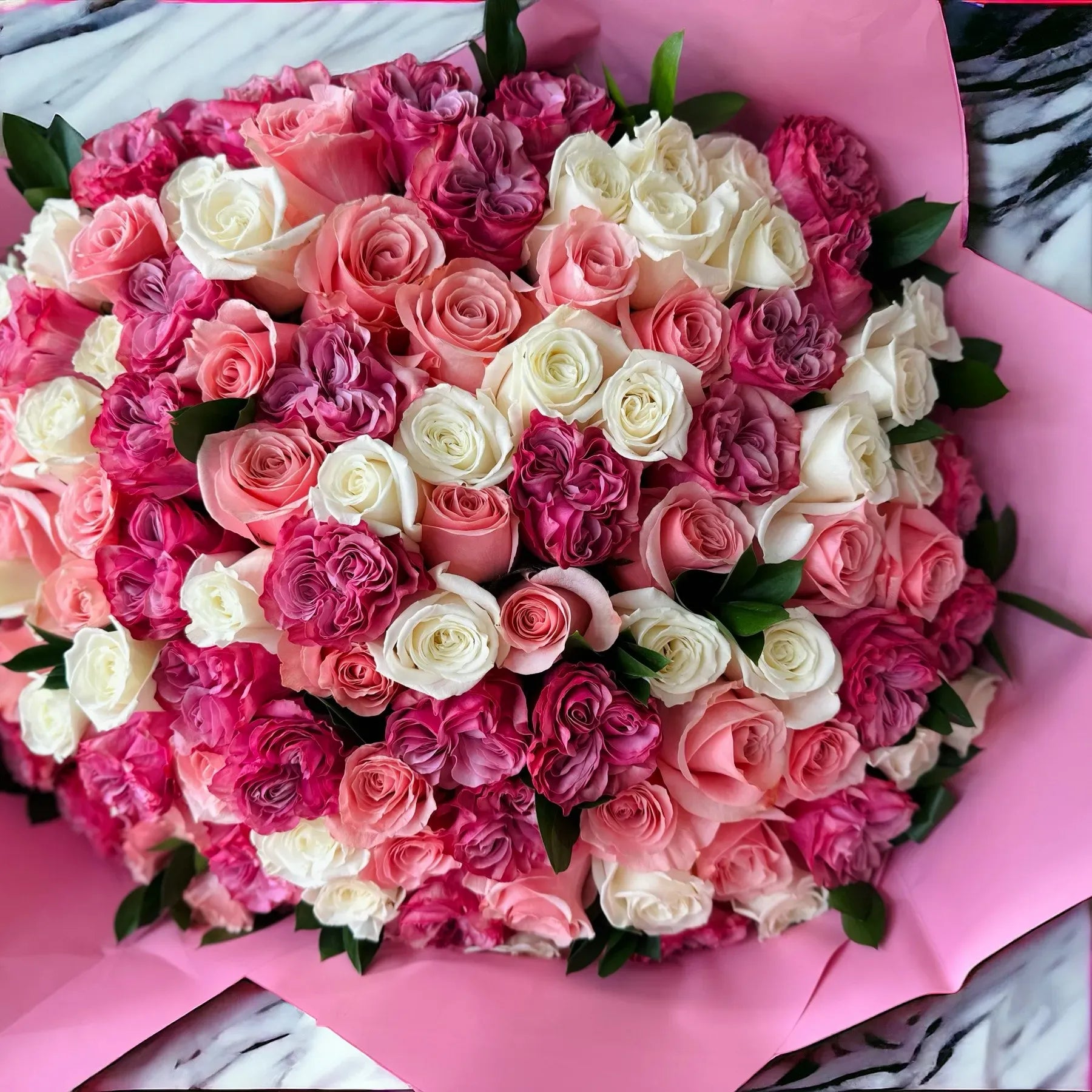 101 Mixed Rose Bouquet